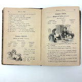 How to Talk (Or Primary Lessons in the English Language), 1882, With Excellent Endpapers and Energetic Hand-coloring