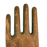 Freestanding Old Wooden Glove Mold with Especially Nice Form and Patina, Dated 1940