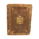 Roman History Vol. III, 1752, Huge French Secret Compartment Book Box with Gorgeous Marbled Endpapers