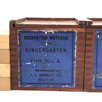 Pair of J.L. Hammett Co. Boston Early Froebel Gift #4 Kindergarten Blocks (Set of 2)