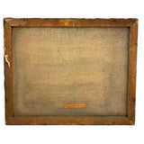 Atmospheric (and Much Weathered) Antique Oil on Canvas Seascape