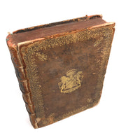 Roman History Vol. III, 1752, Huge French Secret Compartment Book Box with Gorgeous Marbled Endpapers