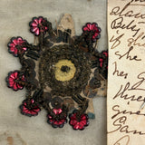 To Be Kept for Betsy...Antique Ribbon with Sequined, Metallic Thread Embroidered Stars