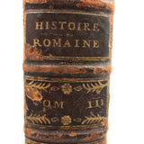 Roman History Vol. III, 1752, Huge French Secret Compartment Book Box with Gorgeous Marbled Endpapers