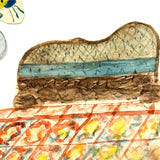 Flowers, Urn, Chair, Chaise, Rug, Wonderful 19th Century Watercolor Cutout