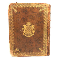 Roman History Vol. III, 1752, Huge French Secret Compartment Book Box with Gorgeous Marbled Endpapers