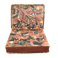 Roman History Vol. III, 1752, Huge French Secret Compartment Book Box with Gorgeous Marbled Endpapers