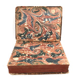 Roman History Vol. III, 1752, Huge French Secret Compartment Book Box with Gorgeous Marbled Endpapers