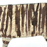 Stripes Obscuring Letters, Antique Cutout Watercolor Zebra on Penmanship Practice Scrap