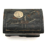 Early 19th C. Tulip Painted Minature Blanket Chest (Loss along Front Edge)