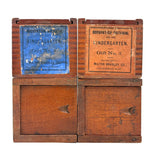 Three Late 19th C. Milton Bradley Froebel Kindergarten Gifts (Blocks) Boxes (Empty, As Found)