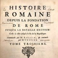 Roman History Vol. III, 1752, Huge French Secret Compartment Book Box with Gorgeous Marbled Endpapers