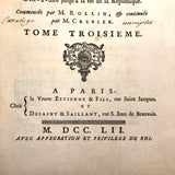 Roman History Vol. III, 1752, Huge French Secret Compartment Book Box with Gorgeous Marbled Endpapers