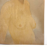 Samuel Wood Gaylor c. 1920s Watercolor Portrait Nude