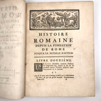 Roman History Vol. III, 1752, Huge French Secret Compartment Book Box with Gorgeous Marbled Endpapers