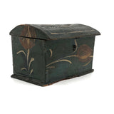 Early 19th C. Tulip Painted Minature Blanket Chest (Loss along Front Edge)
