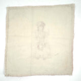 Pensive Girl, Sweet Old Embroidered Flour Sack Quilt Square