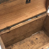 Early 19th C. Tulip Painted Minature Blanket Chest (Loss along Front Edge)