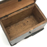 Early 19th C. Tulip Painted Minature Blanket Chest (Loss along Front Edge)