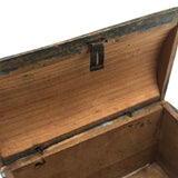 Early 19th C. Tulip Painted Minature Blanket Chest (Loss along Front Edge)