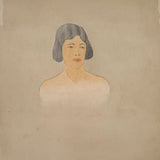Samuel Wood Gaylor, Lovely, Delicate Watercolor Portrait of Young Woman, 1920
