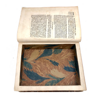 Roman History Vol. III, 1752, Huge French Secret Compartment Book Box with Gorgeous Marbled Endpapers