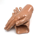Hands at Rest, Vintage Clay Sculpture