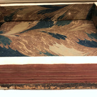 Roman History Vol. III, 1752, Huge French Secret Compartment Book Box with Gorgeous Marbled Endpapers