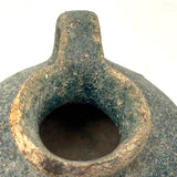 Ancient Persian Seljuk Blue/Turquoise Glazed Terracotta Oil Lamp, c. 10th to 12th Century AD