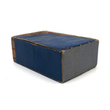 Lovely and Smart Antique Silk Covered Color-blocked Folk Art Sewing Box