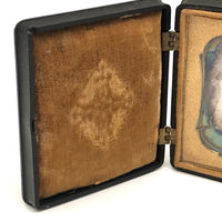 Daguerreotype of Child in Plaid Vest with Strange Hands in Fine Thermoplastic Case