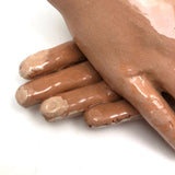 Hands at Rest, Vintage Clay Sculpture