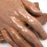 Hands at Rest, Vintage Clay Sculpture
