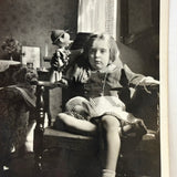 SOLD Pinocchio Patsy (with Bunny in Lap), Artfully Composed and Full of Attitude Captioned Photo