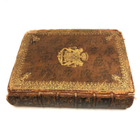 Roman History Vol. III, 1752, Huge French Secret Compartment Book Box with Gorgeous Marbled Endpapers