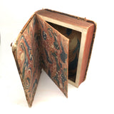 Roman History Vol. III, 1752, Huge French Secret Compartment Book Box with Gorgeous Marbled Endpapers