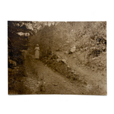 On the Path, Forever Elusive, Liminal Feeling Antique Sepia Paper Print