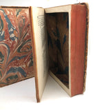 Roman History Vol. III, 1752, Huge French Secret Compartment Book Box with Gorgeous Marbled Endpapers