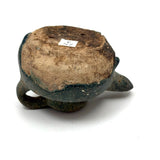 Ancient Persian Seljuk Blue/Turquoise Glazed Terracotta Oil Lamp, c. 10th to 12th Century AD
