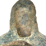 Ancient Persian Seljuk Blue/Turquoise Glazed Terracotta Oil Lamp, c. 10th to 12th Century AD