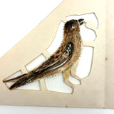 Two Birds, Four Birds, Earlier 20th Century Paper Cut with Watercolor and Ink