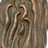 Striking Antique Chinese Bronze Buddha's Hand (Citron) Box with Blue Enamel Interior