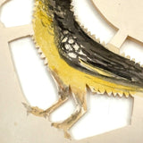 Two Birds, Four Birds, Earlier 20th Century Paper Cut with Watercolor and Ink