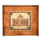 Antique German Wooden Parquetry Blocks in Original Box, Double Layer (Near Full)