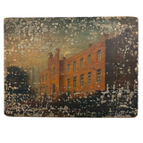 St. Bees School, Cumberland, England, Ultra Atmospheric and Evocatively Aged 1845 Oil on Wood Painting