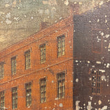 St. Bees School, Cumberland, England, Ultra Atmospheric and Evocatively Aged 1845 Oil on Wood Painting