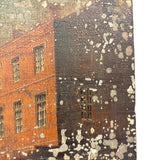St. Bees School, Cumberland, England, Ultra Atmospheric and Evocatively Aged 1845 Oil on Wood Painting