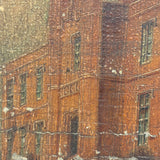 St. Bees School, Cumberland, England, Ultra Atmospheric and Evocatively Aged 1845 Oil on Wood Painting