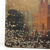 St. Bees School, Cumberland, England, Ultra Atmospheric and Evocatively Aged 1845 Oil on Wood Painting