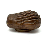 Striking Antique Chinese Bronze Buddha's Hand (Citron) Box with Blue Enamel Interior